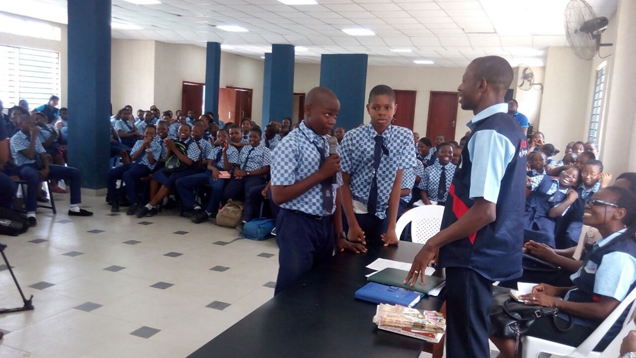 Students answering questions at the seminar