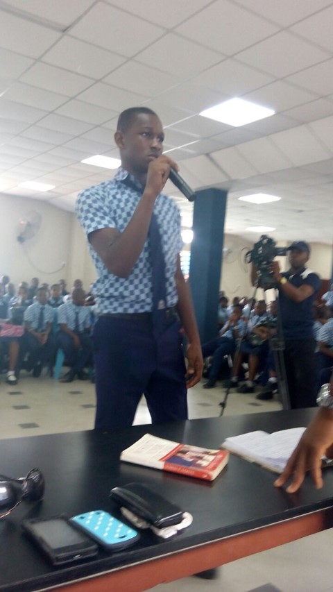 Students answering questions at the seminar