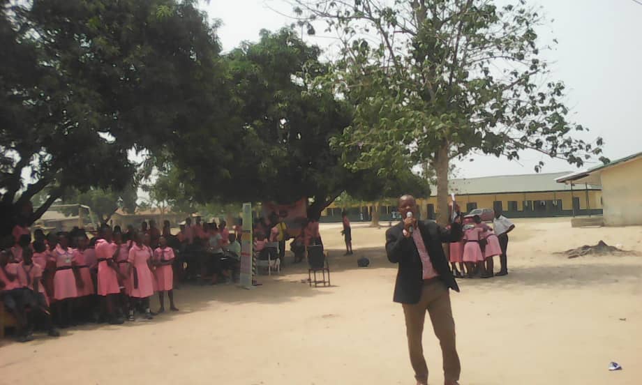 Students of Ofada Comprehensive College  receiving lecture