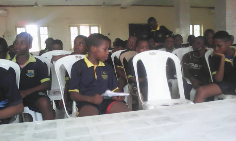 Students of Star Diamond Group of School receiving lecture